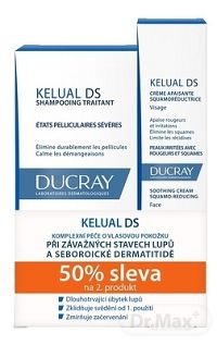 DUCRAY KELUAL DS SHAMPOOING (Akcia) šampón na závažné stavy lupín 100 ml + upokojujúci krém 40 ml (zľava na 2.produkt 50%) 1x1 set