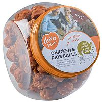 DUVO+ Meat! Kuracie a ryžové guľky v dóze 500g +/-111ks