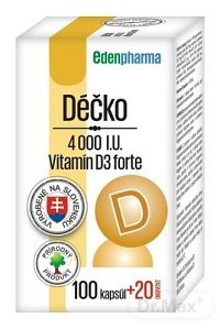 EDENPharma Déčko 4000 I.U. 1×120 cps, výživový doplnok