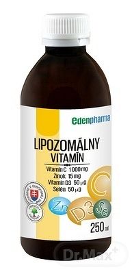 EDENPharma LIPOZOMÁLNY VITAMÍN C + Zn + D3 + Se 1×250 ml, výživový doplnok