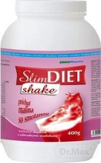 EDENPharma SLIM DIET SHAKE plv (príchuť Malina+Smotana) 1x400 g