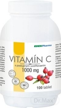 EDENPharma VITAMÍN C 1000 mg 1×100 tbl, s postupným uvoľňovaním