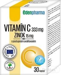 EDENPharma VITAMÍN C + ZINOK 1×30 cps s postupným uvoľňovaním
