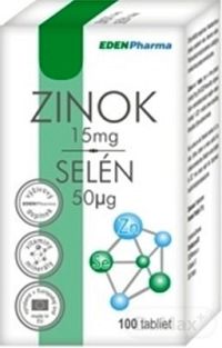 EDENPharma ZINOK 15 mg + SELÉN 50 µg tbl 1x100 ks