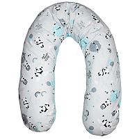 EKO Vankúš na dojčenie VELVET Panda Turquoise 180cm 1×1 ks, multifunkčný