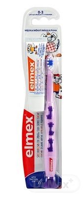 Elmex Výučbová zubná kefka 0- 3 roky+zubná pasta 12 ml