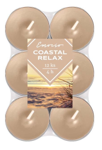 Emocio Čajové ~4 hod. 12 ks Coastal Relax vonné sviečky 1×12 ks, vonné sviečky