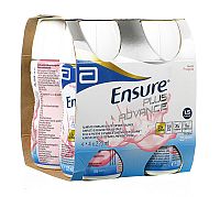 ENSURE PLUS ADVANCE jahodová príchuť 4x220 ml
