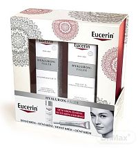 Eucerin HYALURON-FILLER Denný krém proti vráskam pre normálnu a zmiešanú pleť 50 ml + očný krém 15 ml (inov.2019), 1x1 set