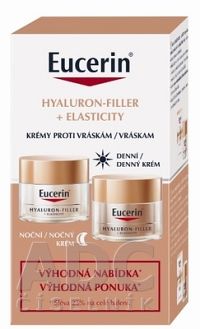 Eucerin Hyaluron-Filler+Elasticity krémy denný 50ml + nočný 50ml 1 set