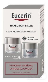 Eucerin HYALURON-FILLER krémy denný pre suchú pleť 50 ml + nočný 50 ml (výhodná ponuka) 1x1 set