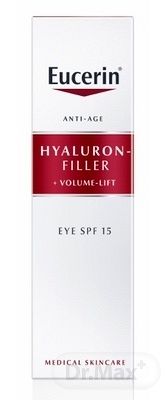Eucerin HYALURON-FILLER+Volume-Lift Očný krém 1×15 ml, Anti-Age, SPF 15