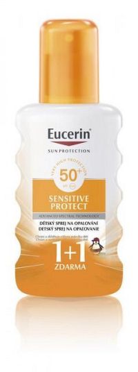 Eucerin Sun Sensitive Protect detský spray na opaľovanie SPF50 200 ml