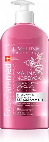Eveline BodyCare Med+ výživný telový balzám s malinou 1x350ml