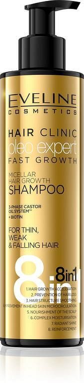 Eveline Cosmetics Oleo Expert šampón na spevnenie a rast vlasov 245 ml