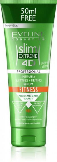 Eveline Cosmetics Slim Extreme 4D Fitness zeštíhlující a zpevňující sérum s chladivým efektem 250 ml