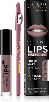 EVELINE OH MY LIPS LIQUID MATT LIPSTICK&LIP LINER NO. 04 SWEET LIPS 1x1 kus