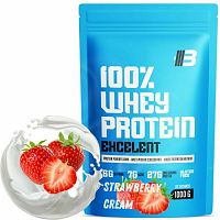 Excelent 100% Whey Proteín - jahodový krém od BODY NUTRITION - 1000g