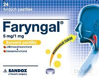 Faryngal 5 mg/1 mg lisované pastilky pas ocp 5 mg/1 mg (blis.PVC/PCTFE/Al) 1x24 ks
