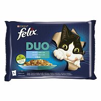FELIX Fantastic DUO treska a losos/ losos a sardinky/ sleď a pstruh/ pstruh a makrela (4x85g) 4×85g