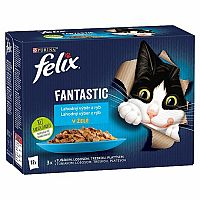 FELIX Fantastic losos/platesa/tuniak/treska v želé (12x85g) 12×85g