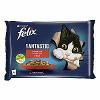 FELIX Fantastic Multipack 12(4x85g) hovädzie/kura v želé 4×85g