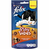 FELIX PLAY TUBES 8×50g s príchuťou kuraťa a pečene 8×50g