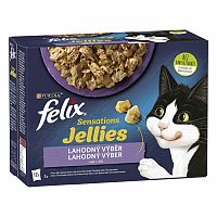 FELIX Sensations Jellies Multipack 6 (12×85g) jahňacie/makrela/treska/morka v och. želé 12×85g