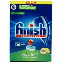 Finish tablety do umývačky riadu All in 1 - LEMON Sparkle 1×120 ks, tablety do umývačky riadu
