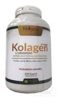 Fit4You Kolagén + MSM s obsahom kyseliny hyalurónovej cps 1x300 ks