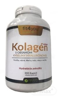 Fit4You Kolagén + MSM s obsahom kyseliny hyalurónovej cps 1x300 ks