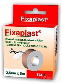 FIXAplast Cievková náplasť 2,5cm x 5m textilná 1x1 ks