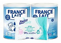 FRANCE LAIT 2 + DETSKE VLHCENE OBRUSKY 2×400g dojčenská výživa + 1×10ks vlčené obrúsky
