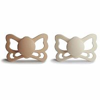 FRIGG Butterfly Anatomické silikónové cumlíky Silky Satin/Cream, +6m, dvojbalenie 1×2 ks, silikónový cumlík