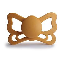 FRIGG Butterfly anatomický silikónový cumlík Honey Gold, +6m 1×1 ks, silikónový cumlík