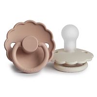FRIGG Daisy silikónové cumlíky Blush/Cream 1×2 ks, pre deti od 0-6 m