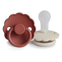 FRIGG Daisy silikónové cumlíky French Baked Clay/Cream, +6m, dvojbalenie 1×2 ks, cumlíky