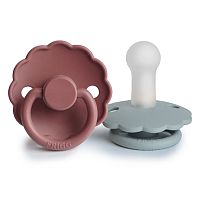FRIGG Daisy silikónové cumlíky French Gray/Woodchuck 1×2 ks, pre deti 6m+