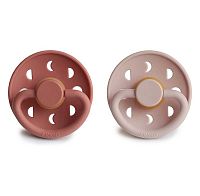 FRIGG Moon Phase silikónové cumlíky Blush / Powder Blush, +6m, dvojbalenie 1×2 ks, Silikónové cumlíky, 2 ks,+6m