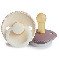 FRIGG Rope kaučukové cumlíky Cream Night/Twilight Mauve Night, +6m, dvojbalenie 1×2 ks