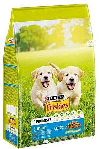 FRISKIES GP 1x8kg Junior s kuraťom, mliekom a pridanou zeleninou