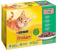 FRISKIES Multipack 6(12x85g) hovädzie/kura/tunak/treska