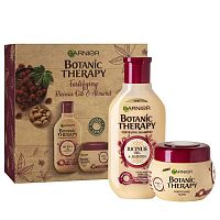 Garnier Botanic Therapy Ricinus Oil & Almond šampón na vlasy 250 ml + vlasová maska pre slabé vlasy 300 ml darčeková sada