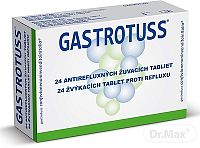 Gastrotuss tablety žuvacie antirefluxné tablety 1×24 tbl, antirefluxné žuvacie tablety