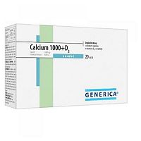 Generica Calcium 1000 + D3 combi 20 vrecúšok 1×20 ks, kalcium