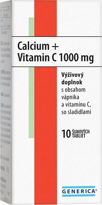 GENERICA Calcium + Vitamin C 1000 mg tbl eff 1x10 ks