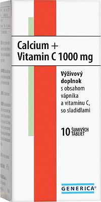 Generica Calcium + Vitamin C 1000mg 10 šumivých tabliet