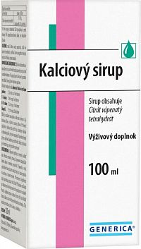 GENERICA Kalciový sirup s vanilkovou arómou 1x100 ml