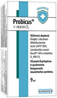GENERICA Probicus + vitamin D3 kvapky 1x9 ml