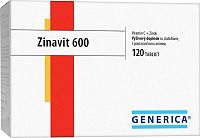 GENERICA ZINAVIT 600 s pomarančovou arómou 120 tablietl (vitamín C + Zinok)